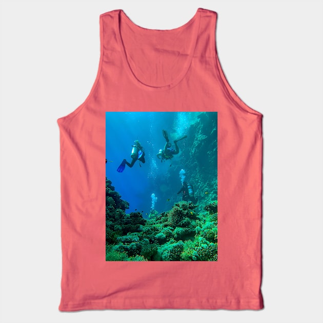 Scuba diving in the Red Sea Tank Top by likbatonboot